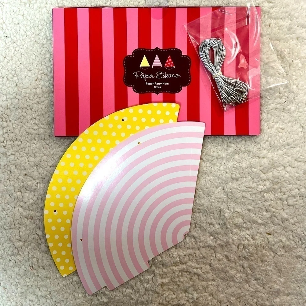 Paper Eskimo Party Hats, Utensils, Tags, Candles, Cups & Cupcake Toppers Bundle
